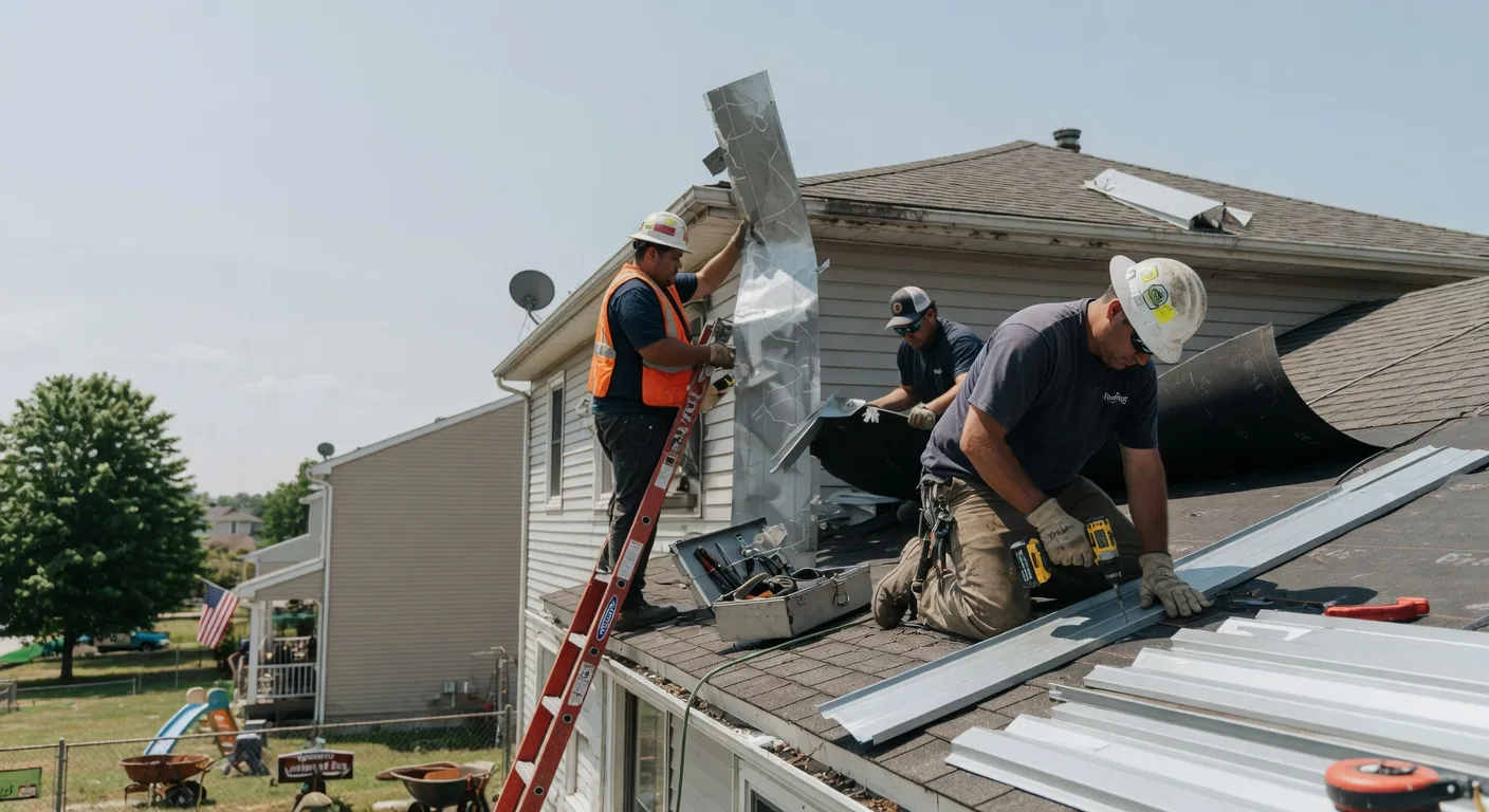 Storm Damage Metal Roof Repair in Rosewood, OH